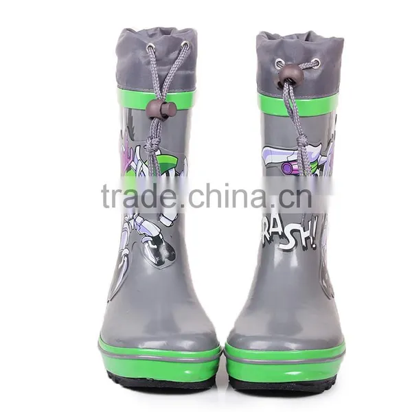 Wholesale Kinds of Cheap Kids Printed Children Rubber Rain Boots
