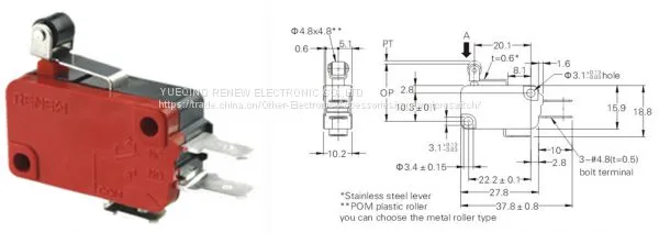 Short Roller Lever Micro Switches photo-2