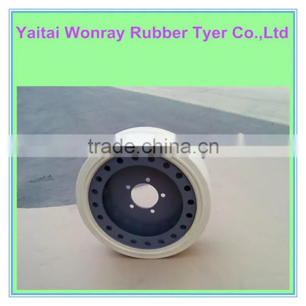 Scissor Lift Platform Solid Tire With REACH Certification and Different Colors Rims With Brake photo-1