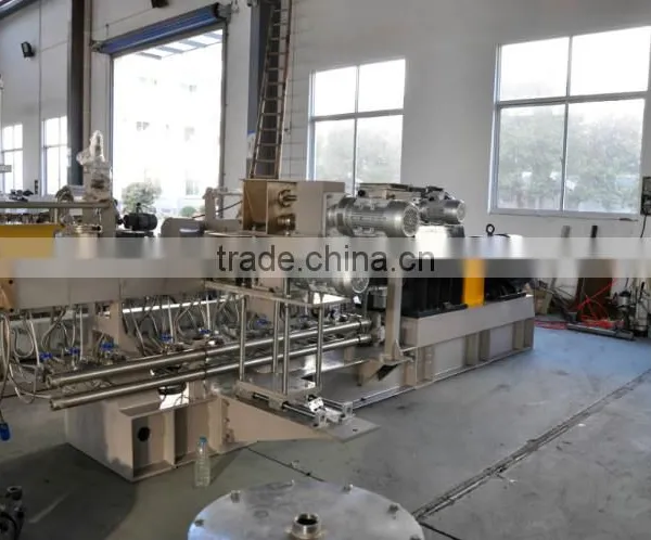 Black pp pe Calcium Carbonate Plastic Filler Masterbatch Granules Twin Screw Extruder photo-6