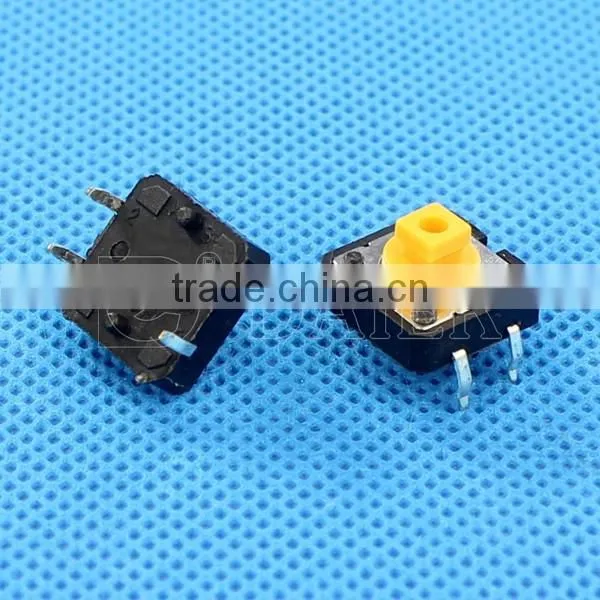 4 Pin 12MM Smd Typ 12*12*7.3 KFC Yellow Button Tact Switch photo-2