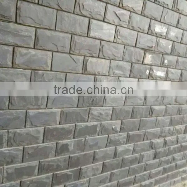 Black Slate Mushroom Stone Natural Surface Wall Cladding Floor Covering,Natural Decorative Stone Low Price photo-3