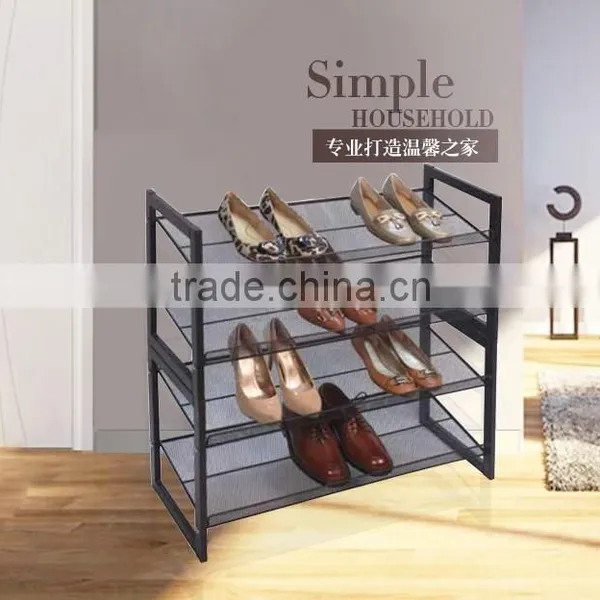 Vivinature 3 Tiers Iron Mesh Shoes Rack Storage Shelf in Living Room photo-4