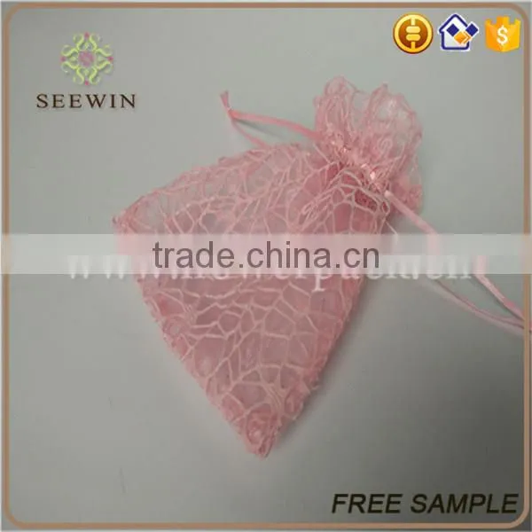 Sheer and Bright-colored Drawstring Mesh Bag photo-4