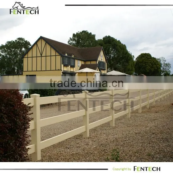 FenTECH Brand 2016 Popular 3 Rail Pvc Post and Rail for Sale photo-2