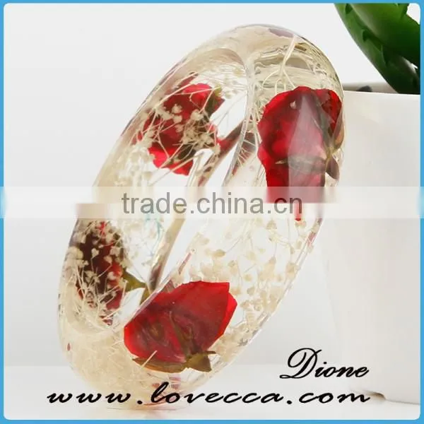 Real Flower Bangle , Pressed Flower Bangle, Flower Design Resin Bangles photo-2