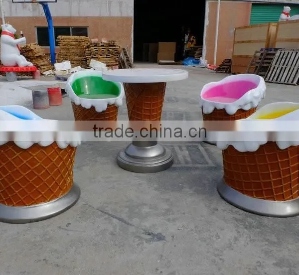 Ice Cream Table and Chair for Hotel or Bar photo-3