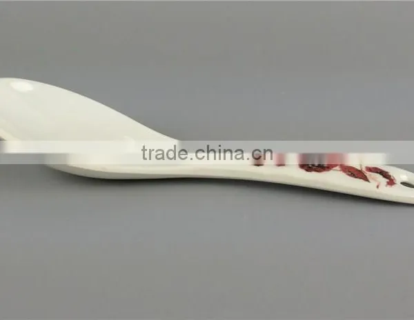 Melamine Flower Printing 5ml Small Best Plastic Chinese Soup Spoon photo-2
