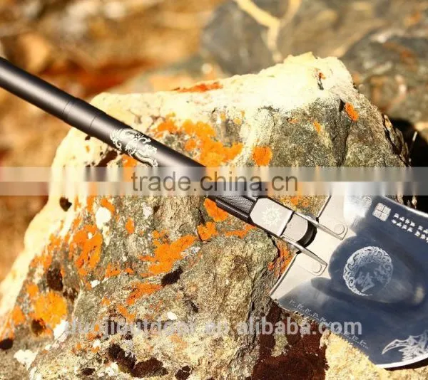 15-in-1 Outdoor Multi Tool Knife With Shovel Knife Hoe Flashlight Fire Flint photo-5