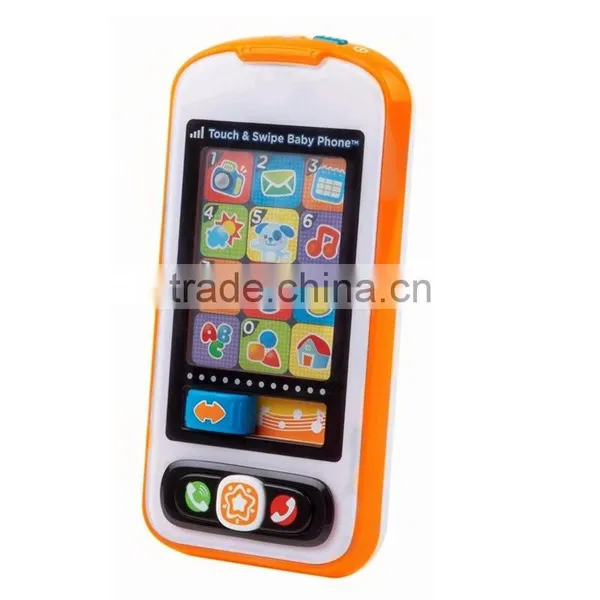 Plastic Kids Mobile Phone Toys, Baby Musical Early Learning Phone Toys With Light And Music