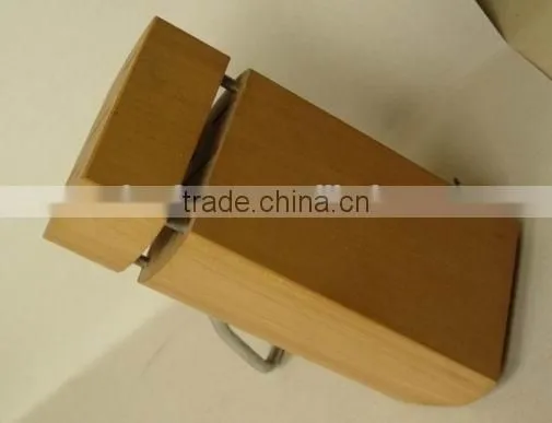 Regular 5- Slots Rubber Wood Knife Block, Stand, Holder, With Metal Foot photo-2