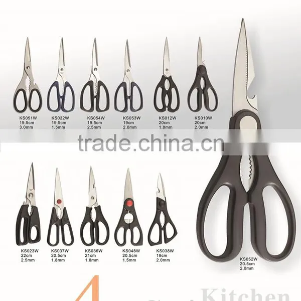 Plastic Handle Blue Stainless Steel Kitchen Scissors RTKS008AP photo-3