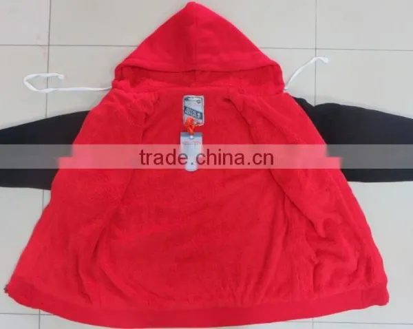 Stock Wholesale Fleece Jacket Sherpa Lined Hooded Fleece Jacket /coat photo-5