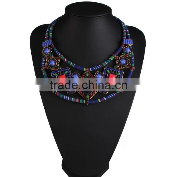 Europe and the United States Ethnic Indian Hand-woven Ethnic Style Necklace photo-4