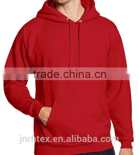 Cotton Polyester Plain Hoodies With Pocket photo-2