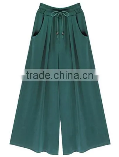 EY0542P New Design Fashion Loose Women Dress Pants Made in China photo-3