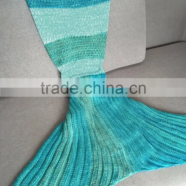 Wool Sofa Warm Mermaid Tail Blanket 2017 New Adult and Kids Sofa Bed Throw Blankets photo-2