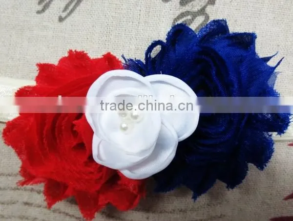 Boutique Girls 4th of July Headband Wholesale, Shabby Flower Headband Artificial photo-4
