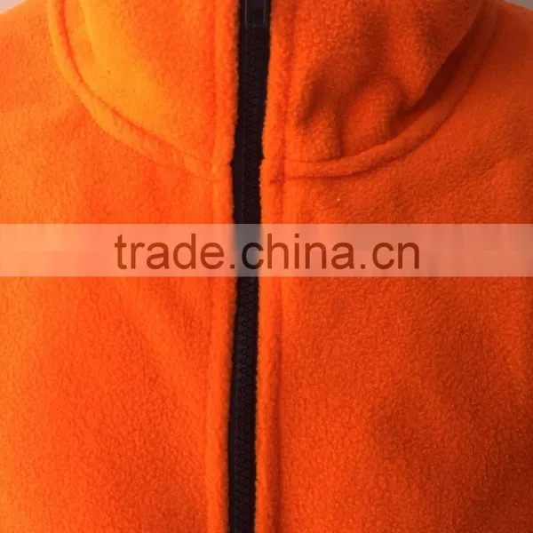 Two-color Fleece High Visibility Polar Jacket With Reflective Tapes photo-4