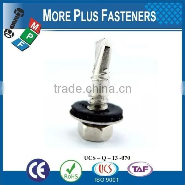 Made in Taiwan Aluminum Hex Flange Head Self Drilling Screw photo-3