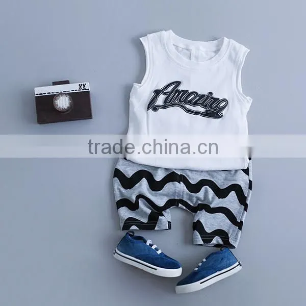 Custom Casual Little Boys Printed Vest Clothing Baby Boys Vest Sleeveless O Neck Tank Top Shirts photo-2
