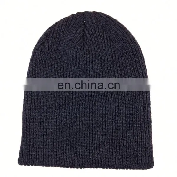 Hot Sale 100% Acrylic Custom Knitted Cuff Beanies With 3D Logo Embroidery photo-6