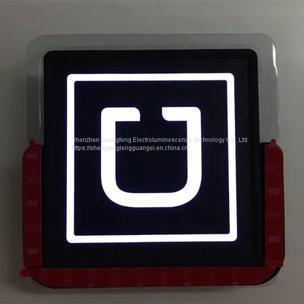 12 x 12cm Chargeable LED Light Car Sticker for UBER LYFT Car Service photo-2
