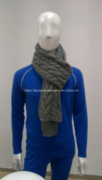 Cable Cashmere Knitting Scarves (1516-007)