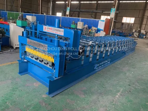 Dixin Color Steel Metal Roof Galvanized Roofing and Wall Panel Sheet Double Layer Profile Cold Roll Forming Machine photo-3