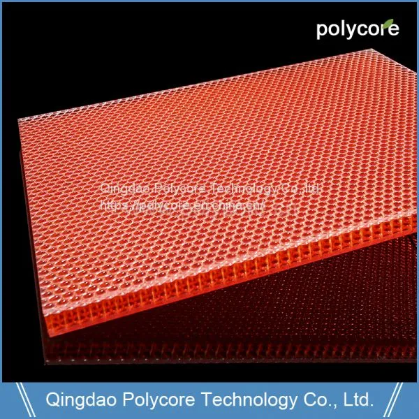 Light Weight Light Transmission Waterproof Fireproof PC Honeycomb Composite Panel photo-5
