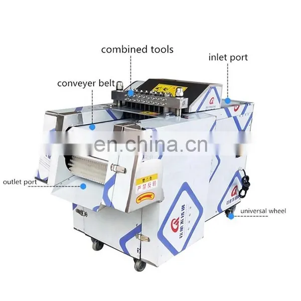 Automatic Chicken Cutting Machine / Chicken Cube Cutter / Meat Cubes Cutting Machine for Commerical Use photo-4