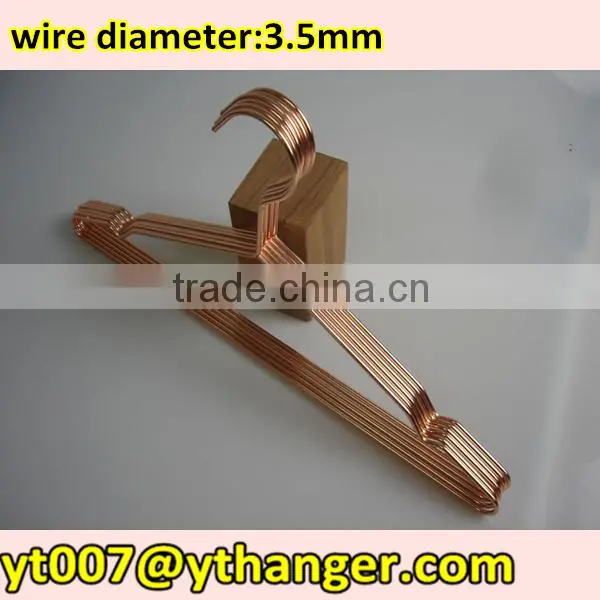 Great Copper Wire Metal Hanger Shiny Display Copper Clothes Hanger photo-3