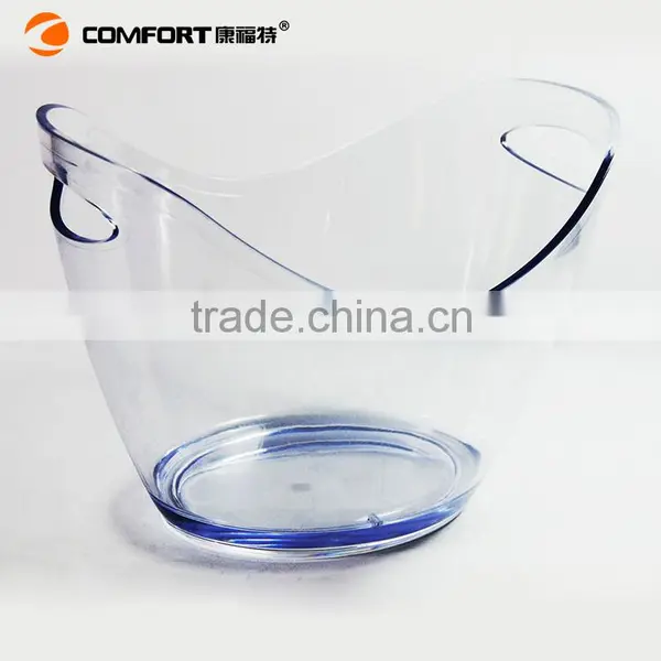 Large Beer Custom Clear Bulk Acrylic PS Plastic Ice Bucket photo-5