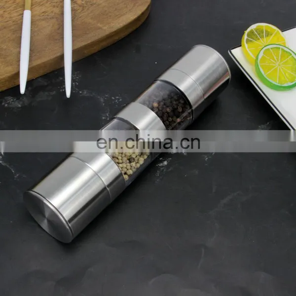 2 in 1 Transparent Glass Dual Manual Salt And Pepper Grinder Mill Kitchen Tools Accessories For Cooking Grinder photo-4