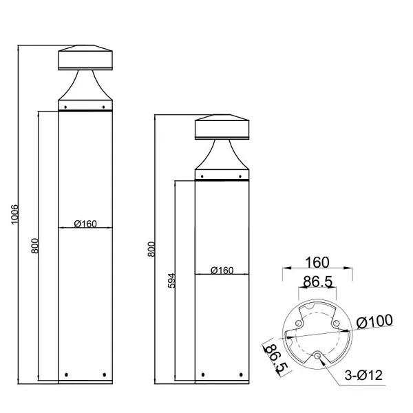 Up To 50w Bollard DLW-LED-049 photo-4