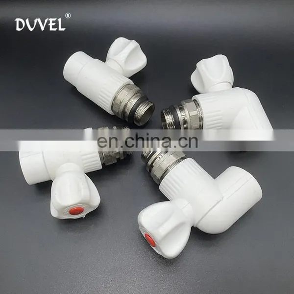 DUVEL PPR Thermostatic Radiator Valve Radiator Heating PPR Pipe Fitting Angel Male Thread Temperature Control Valve photo-2