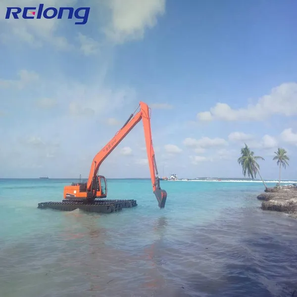 High Quality Amphibious Crawler Excavator With Pontoon Dredging Excavator photo-2