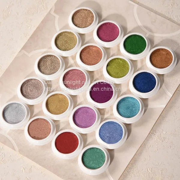 9-color Solid Magic Mirror Powder, Pearl Light Lazy Person Gradient Powder, Matte Fine Shiny Shell Powder photo-3