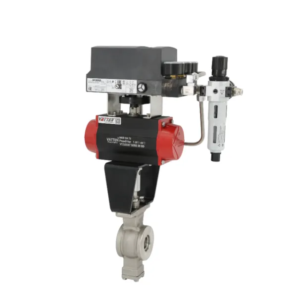 Stainless Steel V-Type Ball Valve Featuring V-Shaped Notch for Fibrous and Granular Media Control