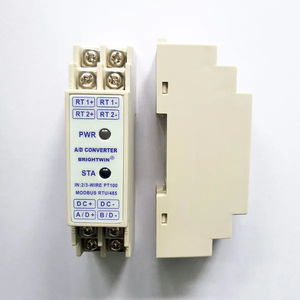 Precision RTD PT100 to RS485 Converter Isolated Temperature Transmitter PT100 to Modbus Signal Conversion Module Data Aquisition Device DIN Rail photo-3