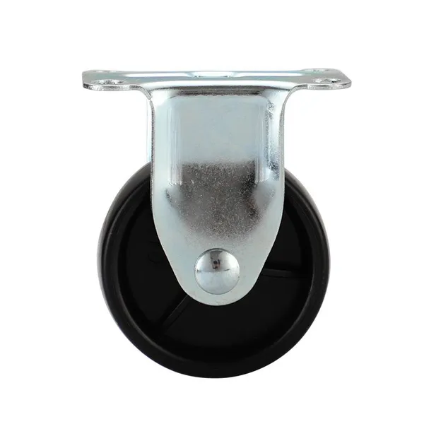 Casters 1.5-Inch 2-Inch 2.5-Inch 3-Inch Black PP Flat Universal Wheel Fixed Edge Brake Screw Stroller Wheels Wholesale photo-5