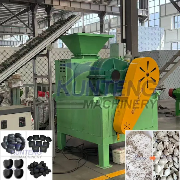 Pillow shaped charcoal goose egg shaped charcoal ball pressing machine EPC
