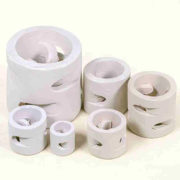 Pingxiang Daier Ceramic Pall Ring Random Tower Packing for Distillation Absorption Scrubbing Columns up to 1000°C Al₂O₃ 92-99%