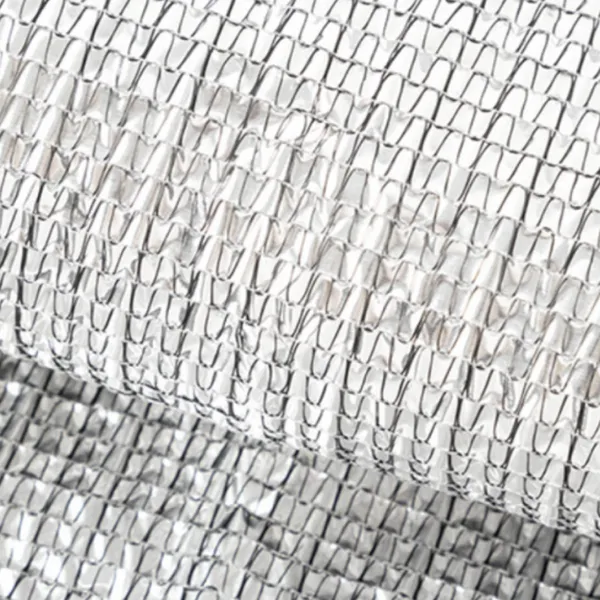 Aluminum Foil Sunshade Net UV400 Protection With 0.12mm Thick Alloy 8011 Material photo-2