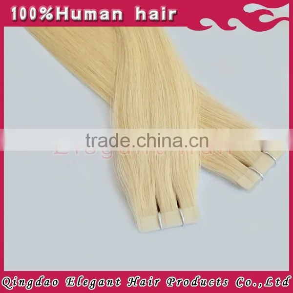 Wholesale Hair Salon Products,Raw Russsian Virgin Tape in Platinum Blonde Hair photo-2
