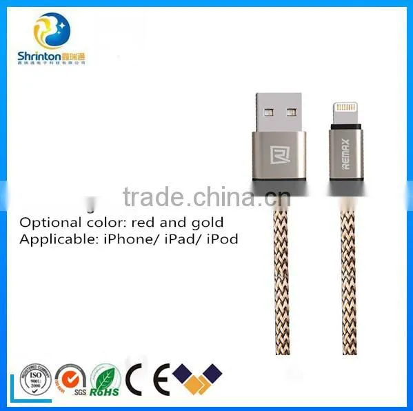 High Quality Remax 1M Nylon Braided USB Cable Fast Charging Sync Data Cable for IPhone5/5s/6/6s photo-2