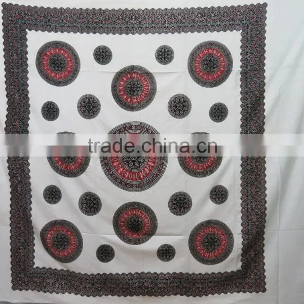 Handcrafted Natural Cotton Tapestry Twin Size 3d Hippie Tapestry Wall Hanging Dorm Decoration photo-3