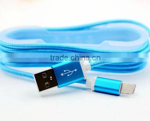 Nylon Braided USB Charging Data Cable data syne cable for Iphone