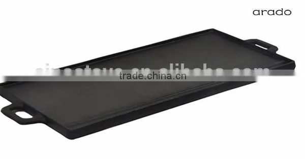 Cast Iron Cookware Double Sided Burner Reversible Griddle Grill /cast Iron BBQ Griddle Plate photo-6