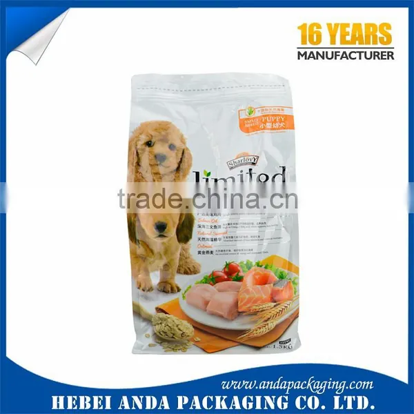 Square Bottom Dog Food Zipper Pouch/printed Stand up Packaging Bag for Pet Food photo-5